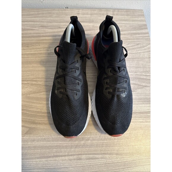 Nike Womens Epic React Flyknit 2 BQ8927-003 Black Running Shoes Sneakers Sz 11 - Picture 4 of 11